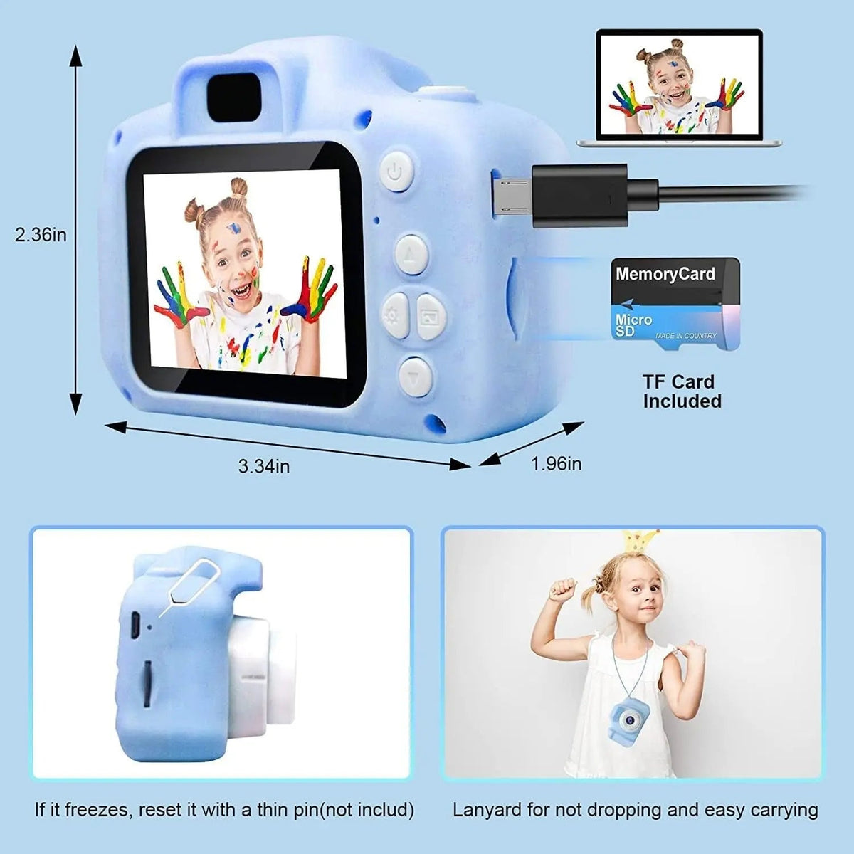 Kids Mini Digital HD Camera & Video Recorder – product image 2 | MamamyToy Pakistan