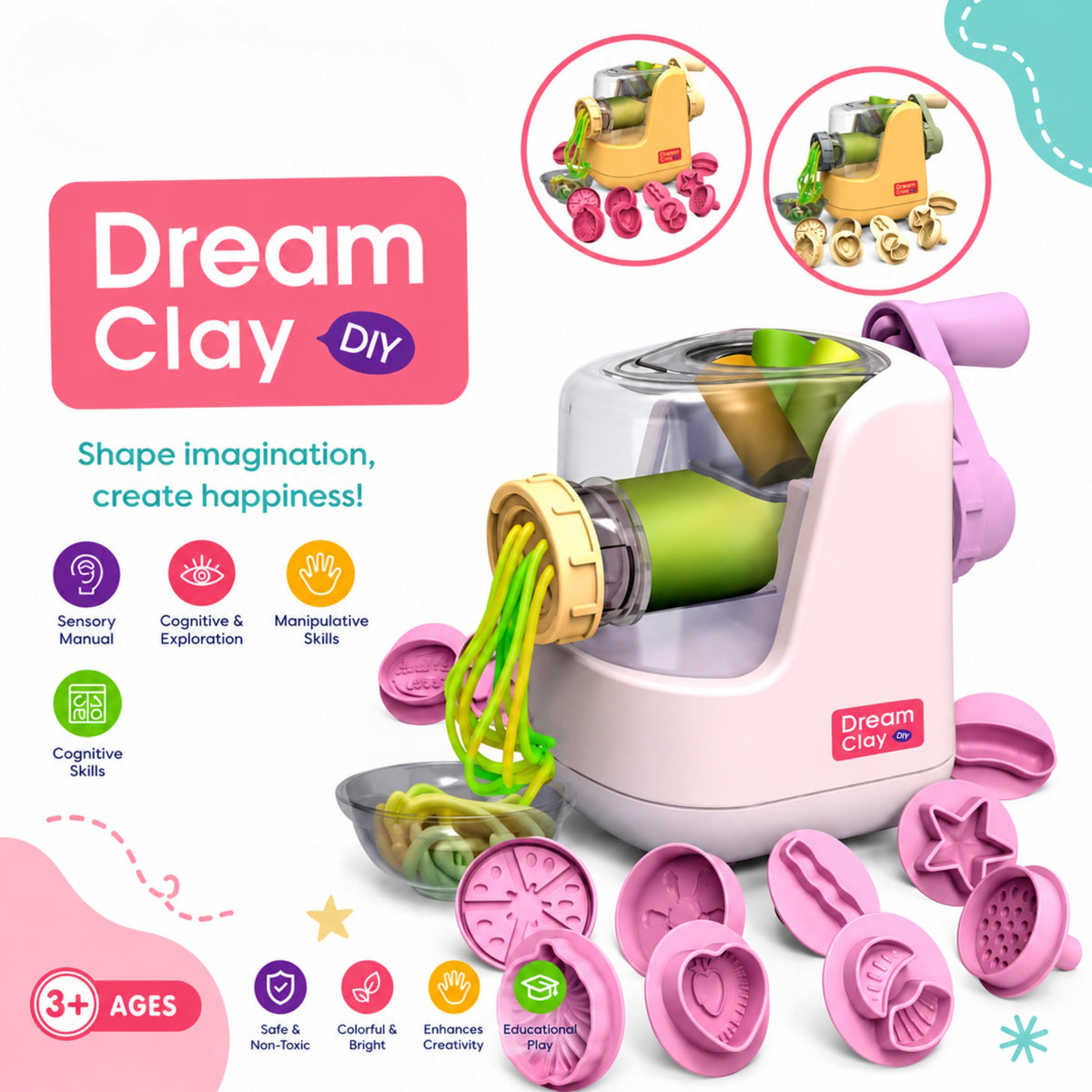 Dream Clay DIY Extruder Set – Creative Modeling Toy for Kids