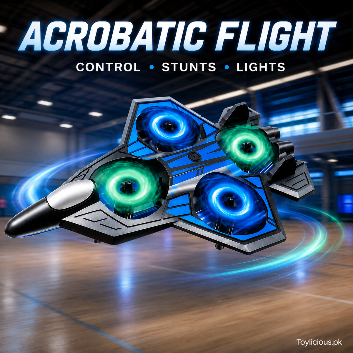 UFO Fighter 2.4GHz RC Acrobatic Flying Jet with LED Lights – product image 3 | MamamyToy Pakistan