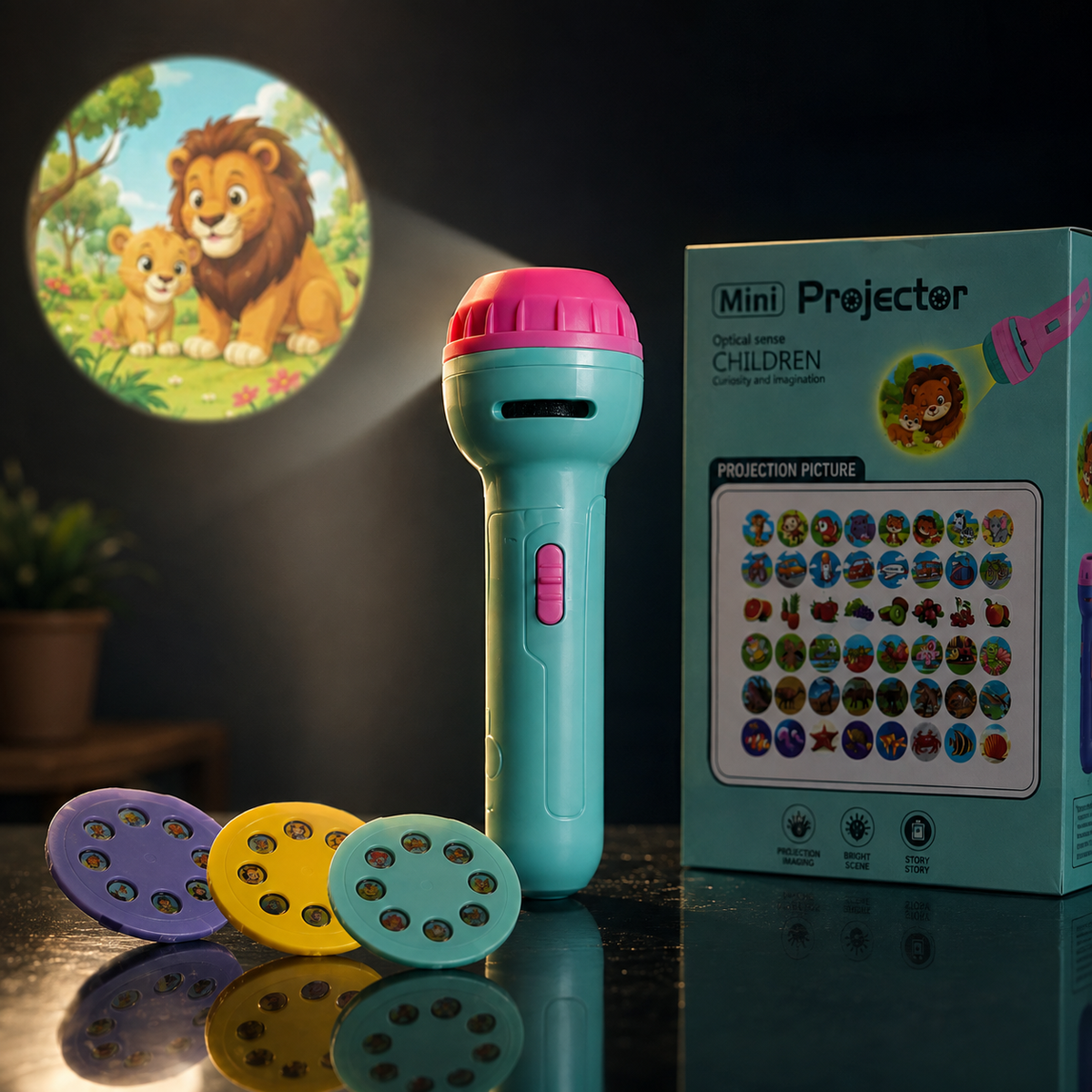 MamamyToy Mini Projector Toy for Kids – 24 Images & 3 Discs – product image 2 | MamamyToy Pakistan