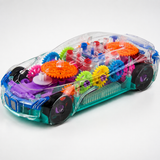 Transparent Gear Concept Car Toy with Lights for Kids