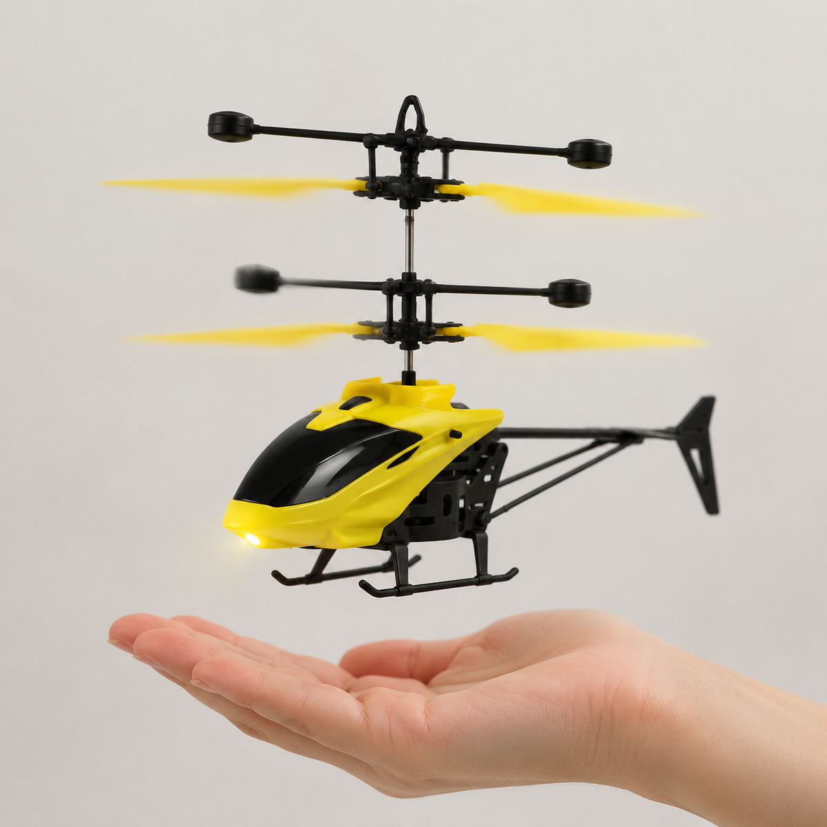 Flying Helicopter With Fall Sensor