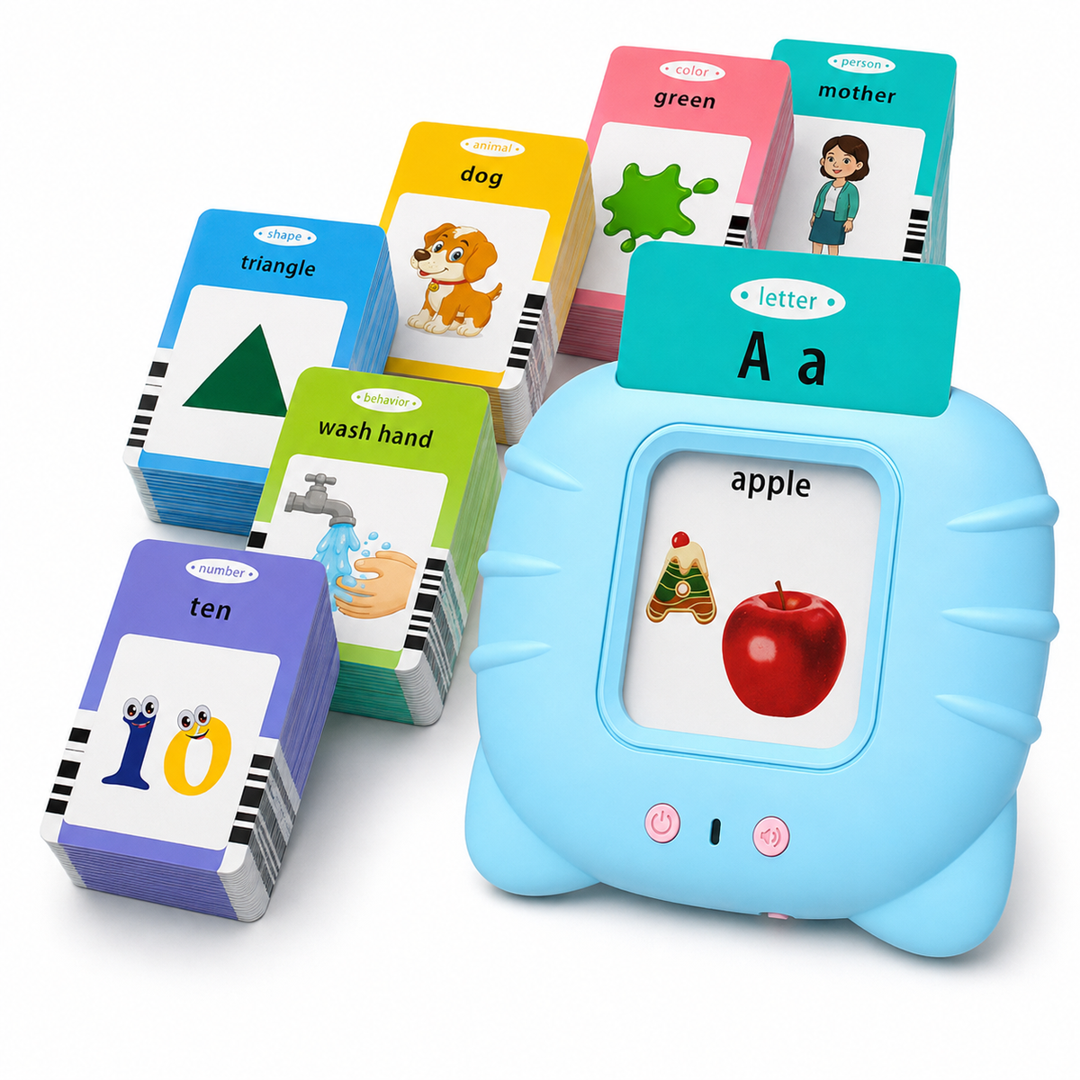 Interactive Flashcard Reader for Kids | 112 Cards & 224 Learning Words