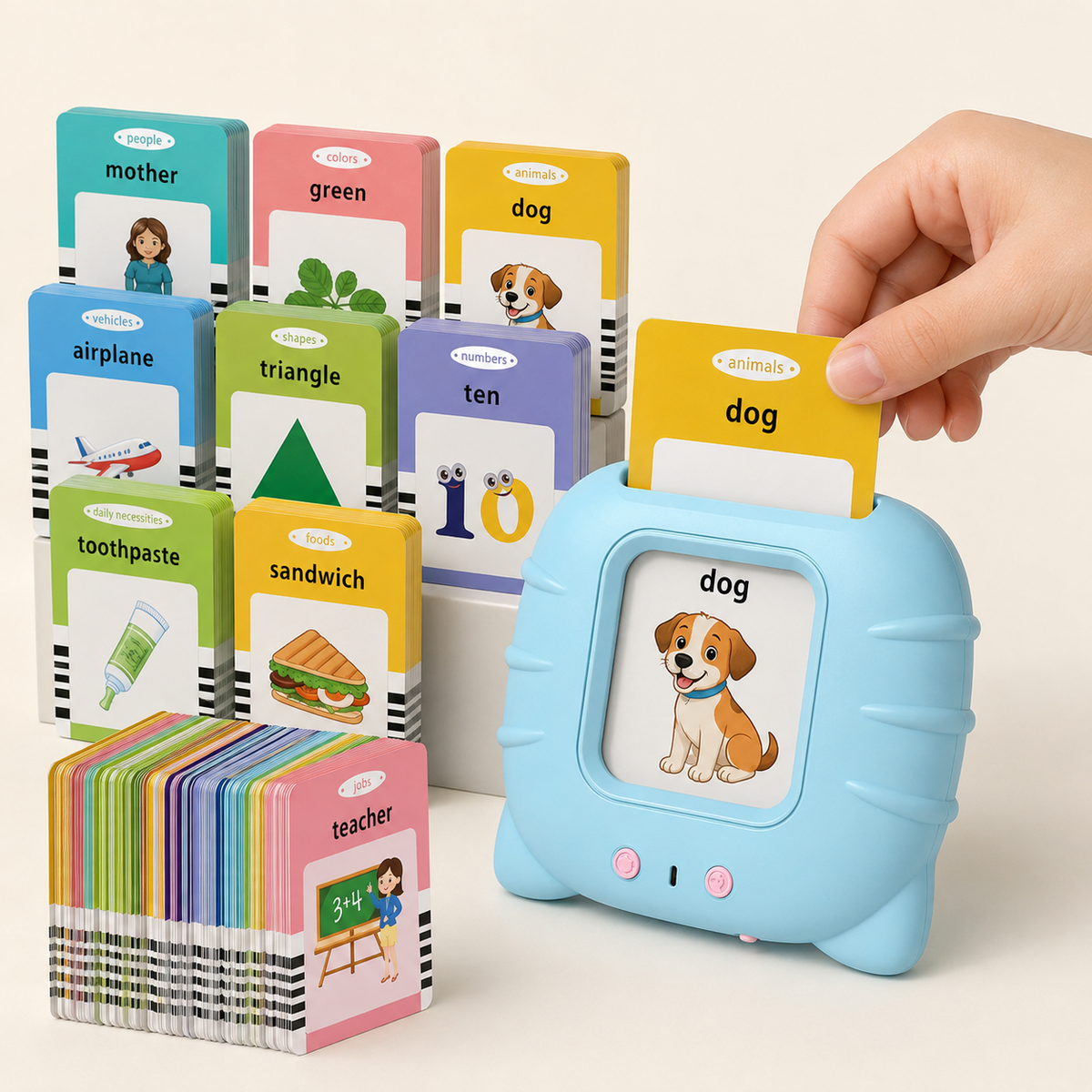 Interactive Flashcard Reader for Kids | 112 Cards & 224 Learning Words