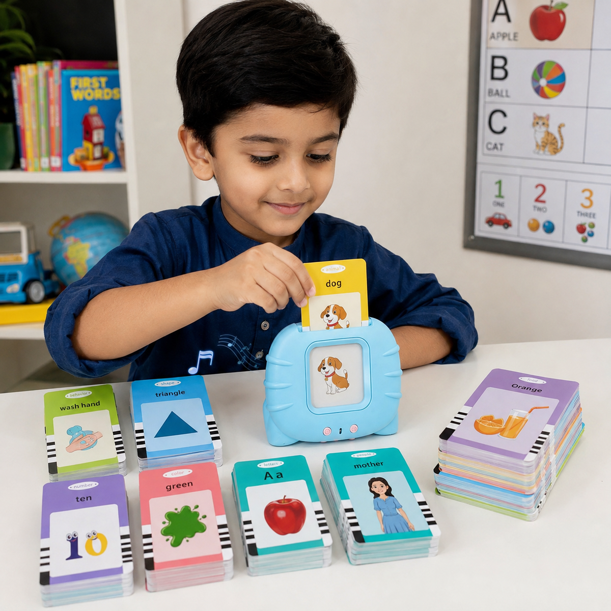 Interactive Flashcard Reader for Kids | 112 Cards & 224 Learning Words