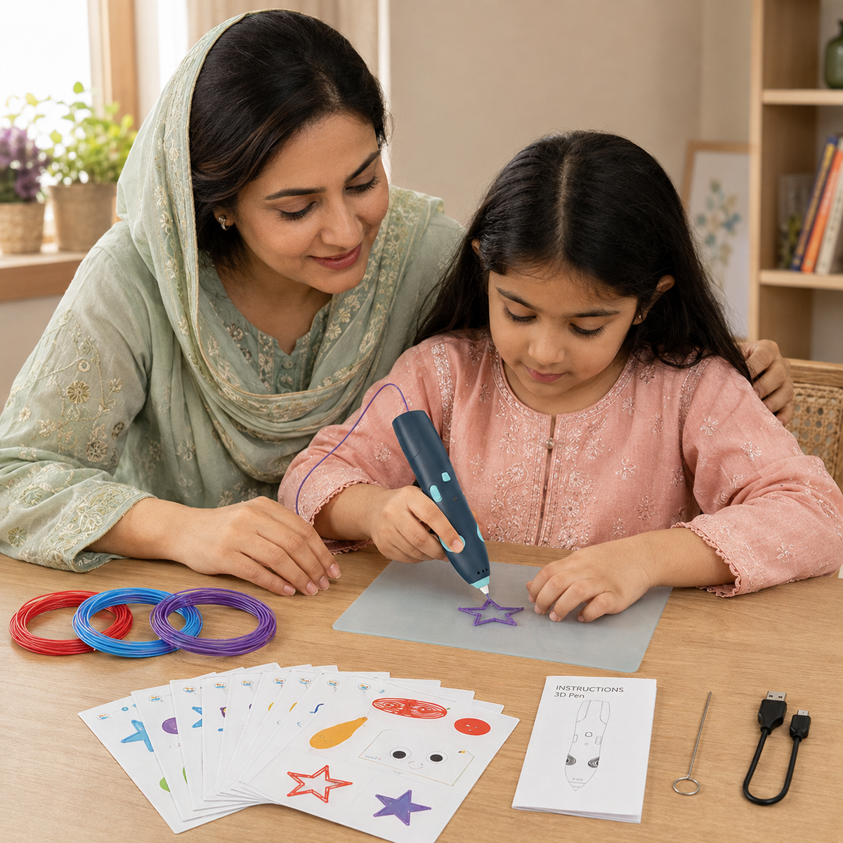 3D Pen Drawing Kit for Kids – USB Rechargeable Creative Art Pen