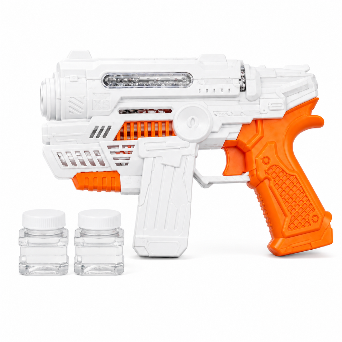 Bubble Gun with Sound & Light for Kids – 2 Bubble Jars