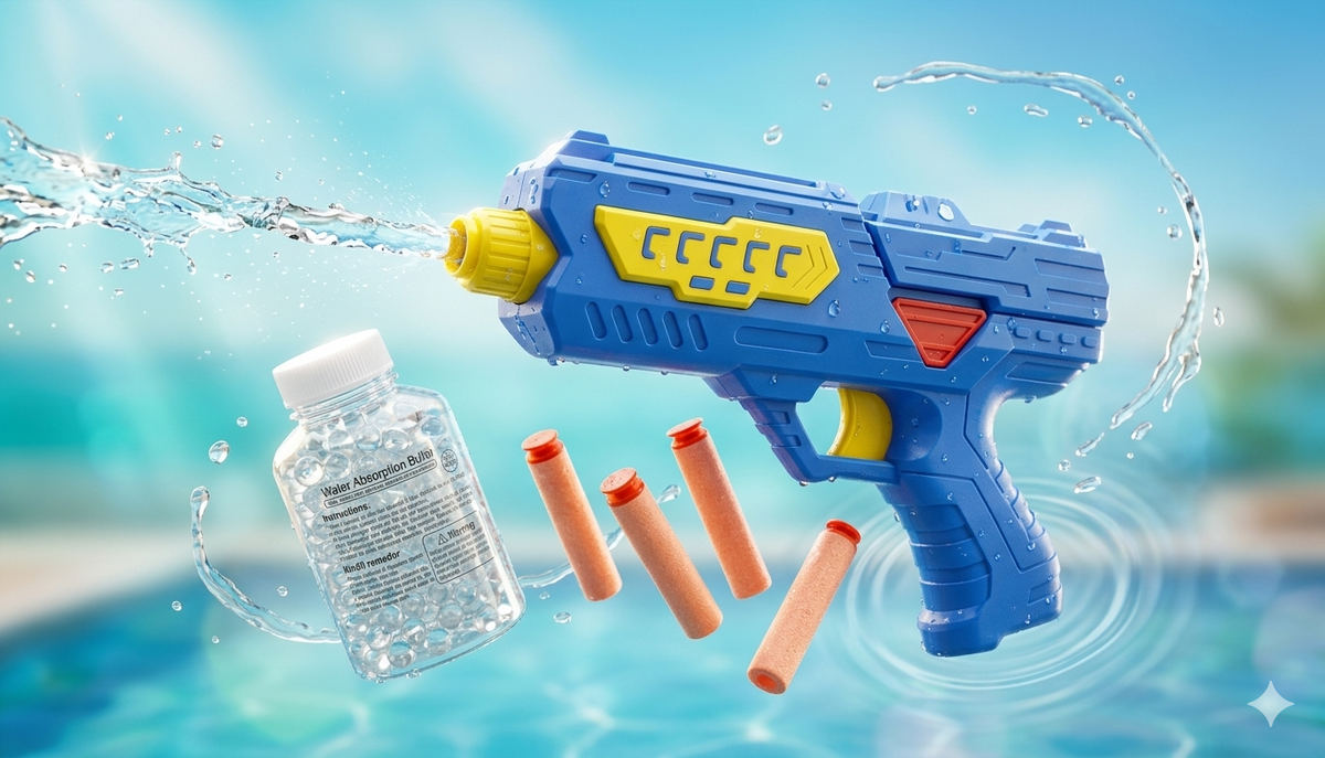 2-in-1 Water Ball & Soft Bullet Blowing Gun Toy – product image 1 | MamamyToy Pakistan
