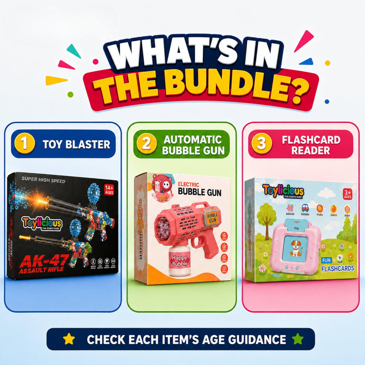 Mega Fun 3-in-1 Family Toy Bundle