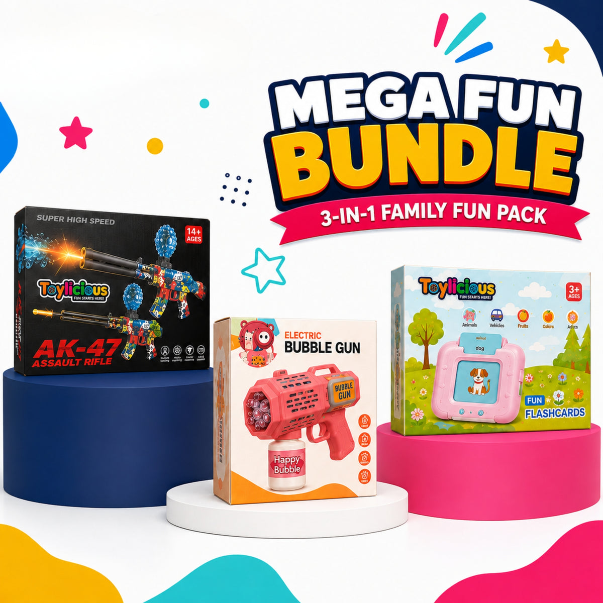 Mega Fun 3-in-1 Family Toy Bundle
