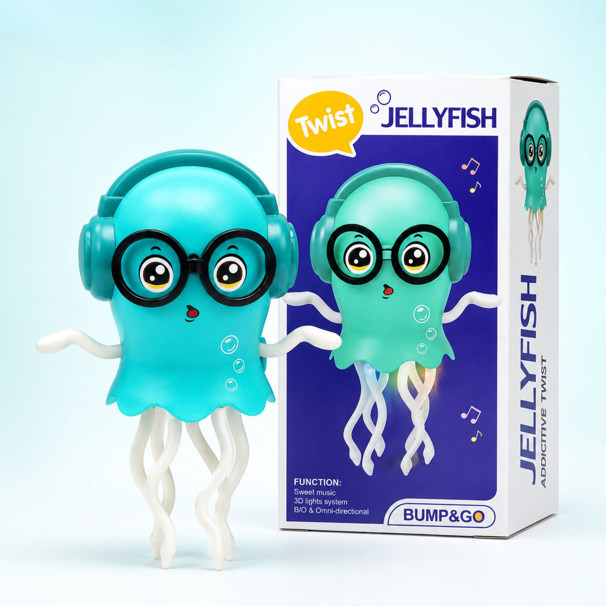 Dancing Jellyfish Musical Toy with 3D Lights & Bump & Go
