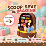 28-Piece Ice Cream & Donut Backpack Playset for Kids