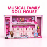 Musical Family Doll House Playset with Light & Sound, Dolls & Furniture
