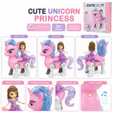 Cute Unicorn Princess Toy with Lights & Music