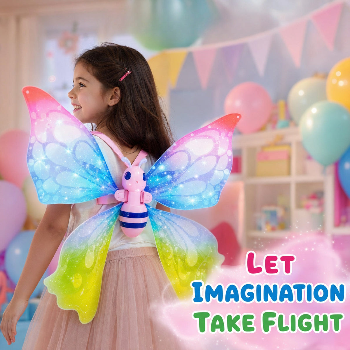 Electric Butterfly Wings with Lights, Music & Moving Wings