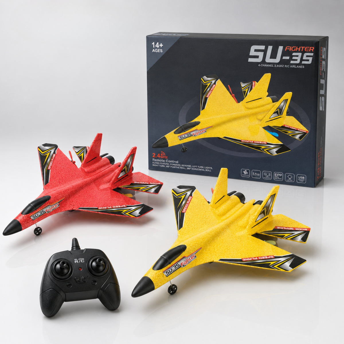 MamamyToy SU-35 4-Channel RC Fighter Plane – 2.4GHz