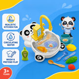 Panda Kitchen Sink Playset with Circulating Water