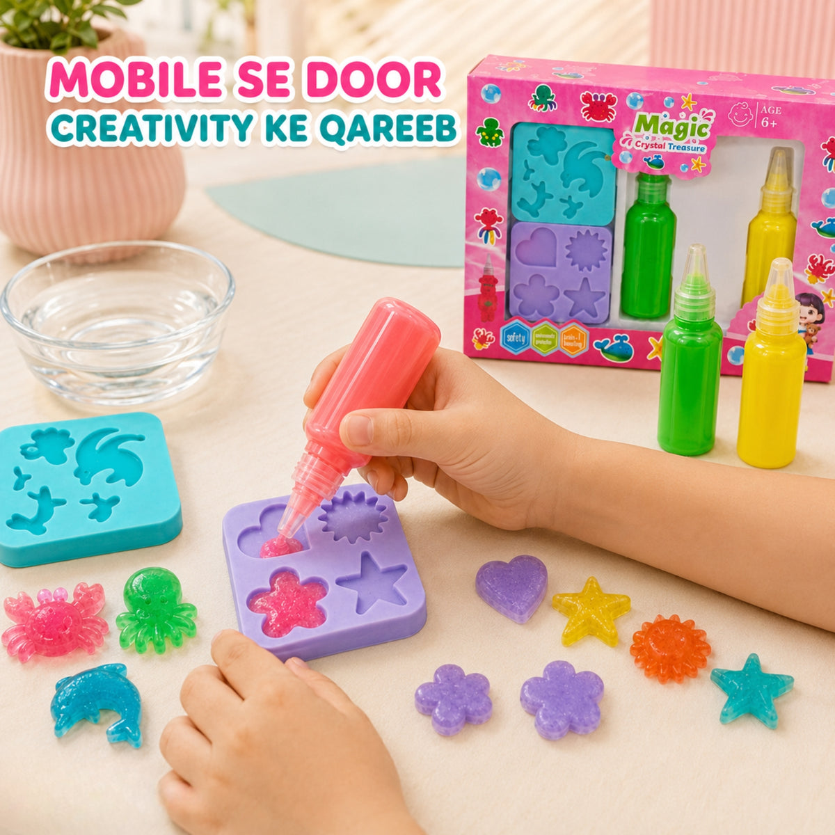 Magic Crystal Treasure DIY Sea Animal Craft Kit for Kids