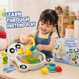 Panda Kitchen Sink Playset with Circulating Water