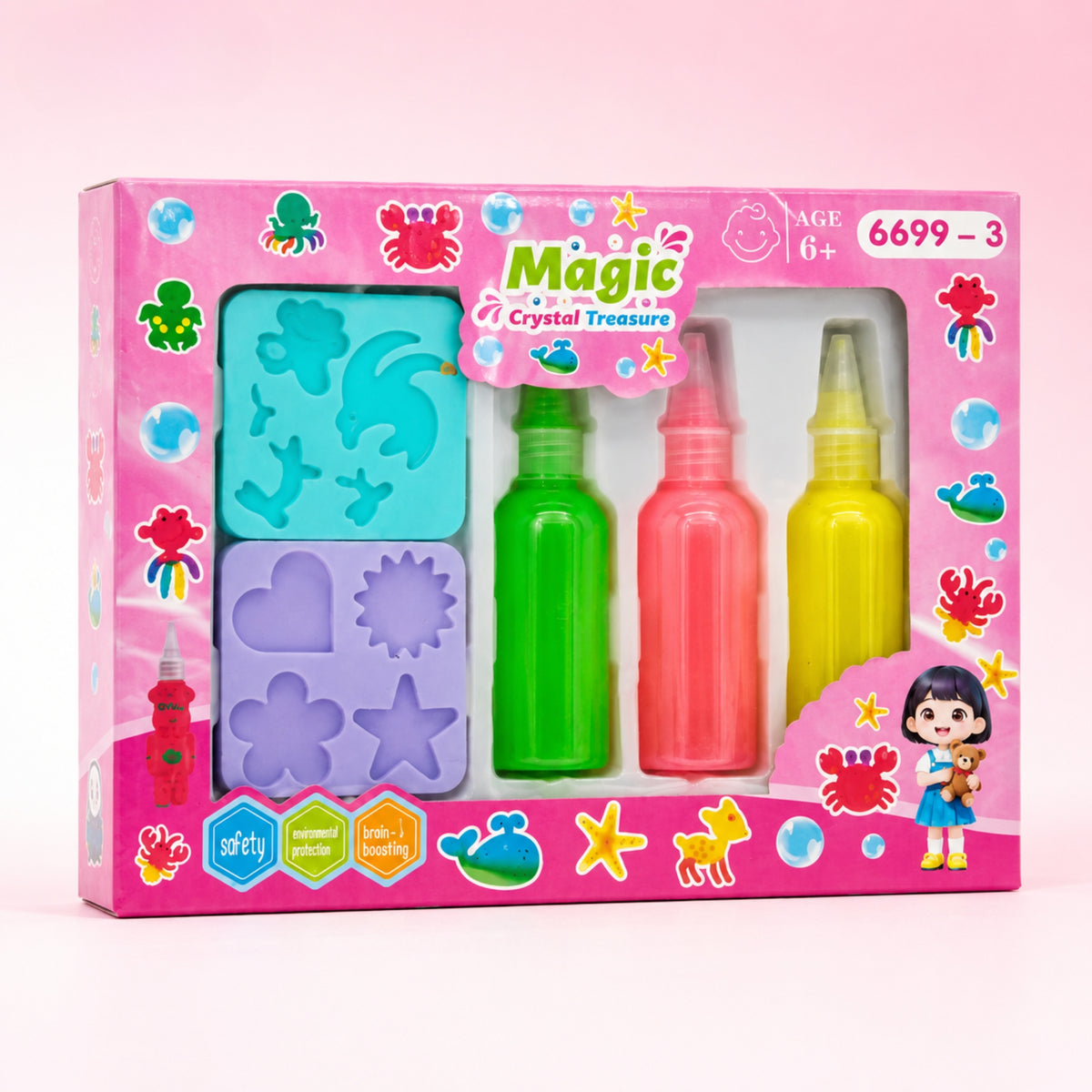 Magic Crystal Treasure DIY Sea Animal Craft Kit for Kids