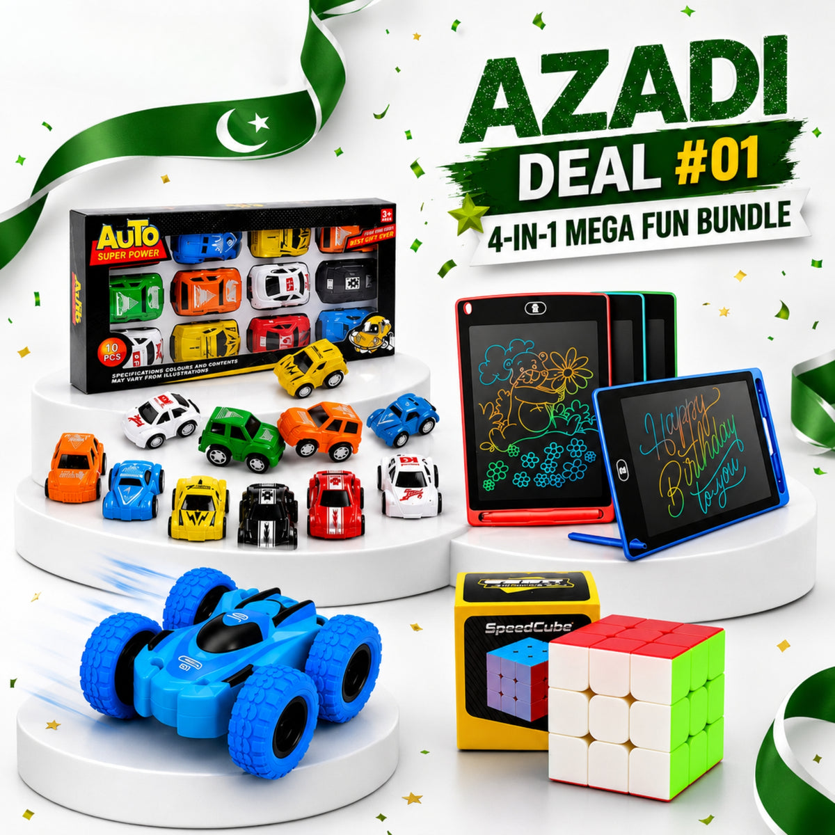 Azadi Deal #01 – 4-in-1 Kids Toy Bundle