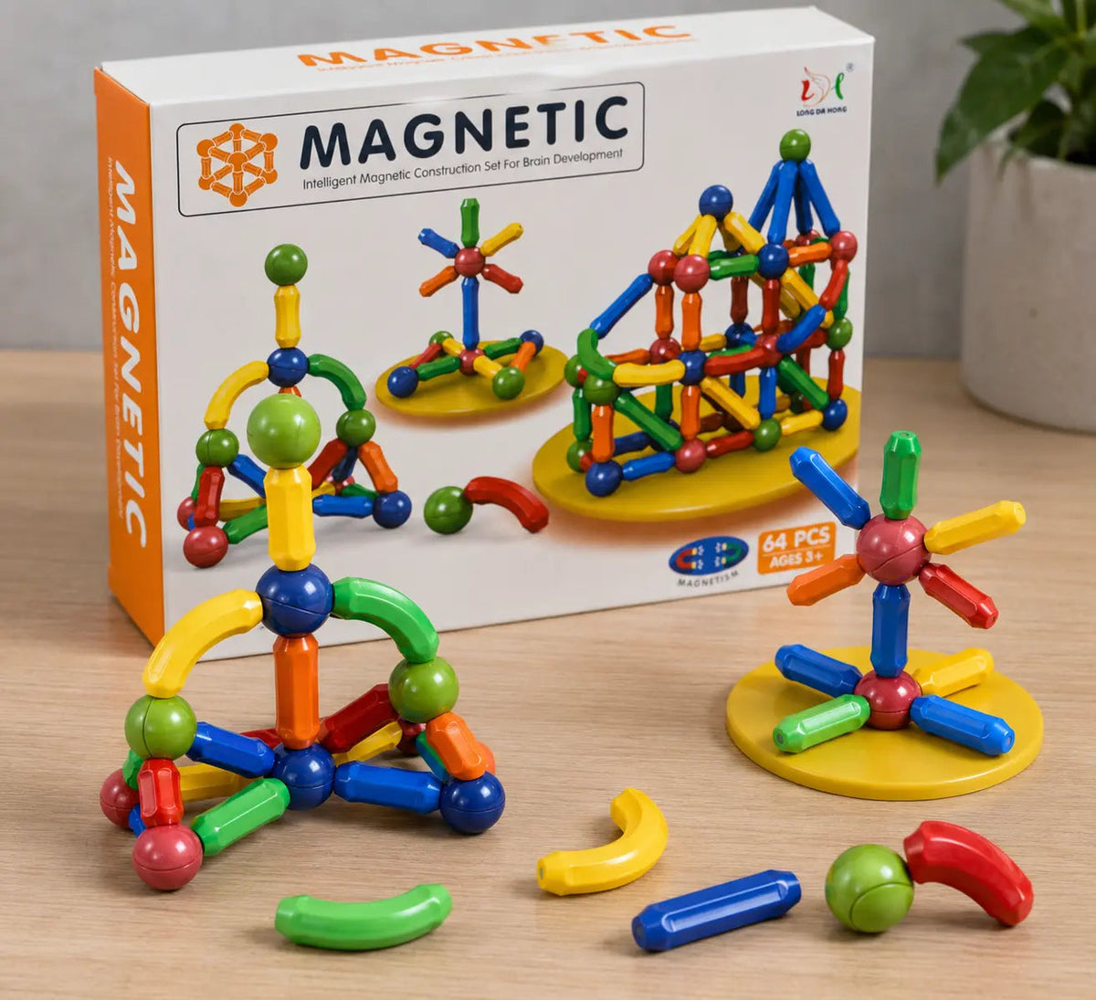 Magnetic Building Blocks Set for Kids | STEM Educational Construction Toy – product image 1 | MamamyToy Pakistan